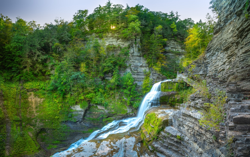 Finger Lakes Waterfalls, photo of Lucifer Falls in Robert Treman State park