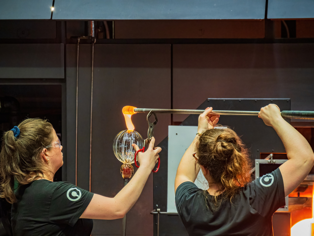 Glass blowing at the Corning Museum of Glass